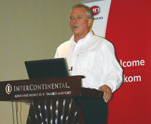 Johan Richards (left), CEO of UD Trucks Southern Africa, is “cautiously optimistic” about 2012 following an interesting 2011.