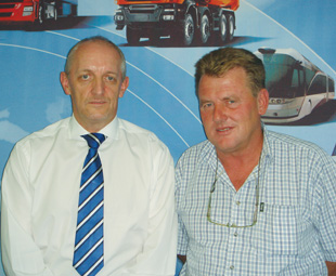 Bob Lowden, managing director of Iveco Southern Africa (left) and Bogdan Kazmierczak, owner of Bogdans Bulk Transport. 