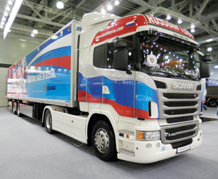 The Sochi liveried Scania R-Series.