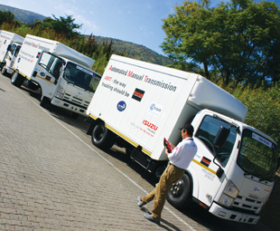 At play at Gerotek: the Isuzu Truck drivers confidently attacked the simulation course.