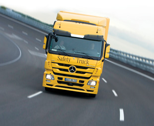 The Mercedes-Benz Safety Truck is a development test bed for systems such as Active Brake Assist.