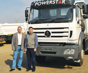 Mark Beukes (left) with Powerstar CEO, Bob Wang.