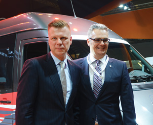 Sören Häse (left, with Rene Mack, director sales and marketing, Mercedes-Benz Vans).