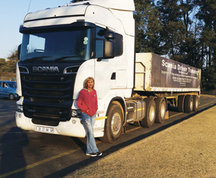 nother early morning start. “My” Scania and I in Krugersdorp.