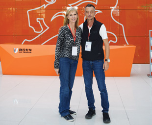 Charleen Clarke and Vassilis Daramouskas at C&C’s head office.